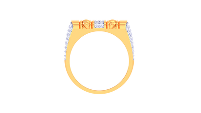 Éclat Signature Braid Gold Ring – 0.82 Ct Bold Diamonds