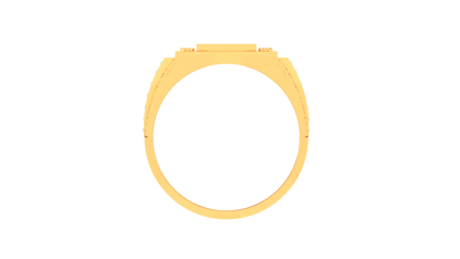 Éclat Signature Motif Gold Ring – 0.72 Ct Pave Diamonds