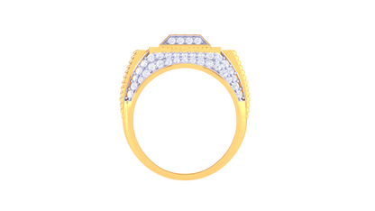 Éclat Miroir Noble – 0.89 Ct Round Diamond Gold Ring