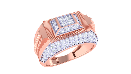 Éclat Miroir Noble – 0.89 Ct Round Diamond Gold Ring