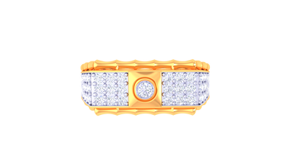 Éclat Mosaïque Signature Rose Gold Rind – 0.63 Ct Round & Square Diamonds