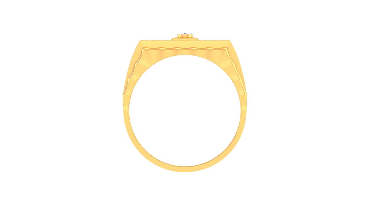 Éclat Mosaïque Signature Rose Gold Rind – 0.63 Ct Round & Square Diamonds