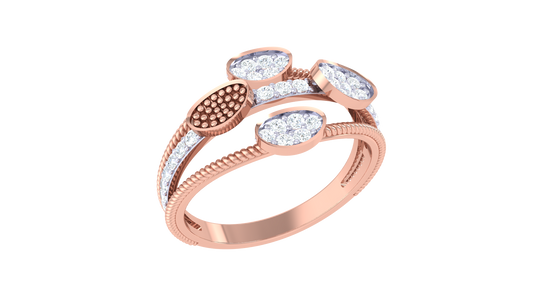 Eclat Celestial Orbit Ring In Gold – 0.27 Ct Diamonds With Asymmetric Elegance
