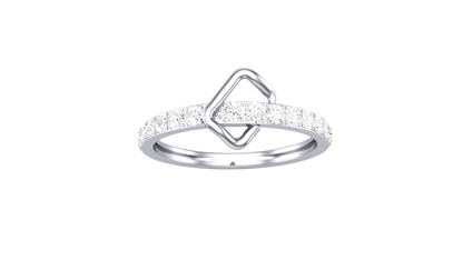 Lumiere Celestia Triangle Ring With – 0.17 Ct Round Brillient Cut Diamond