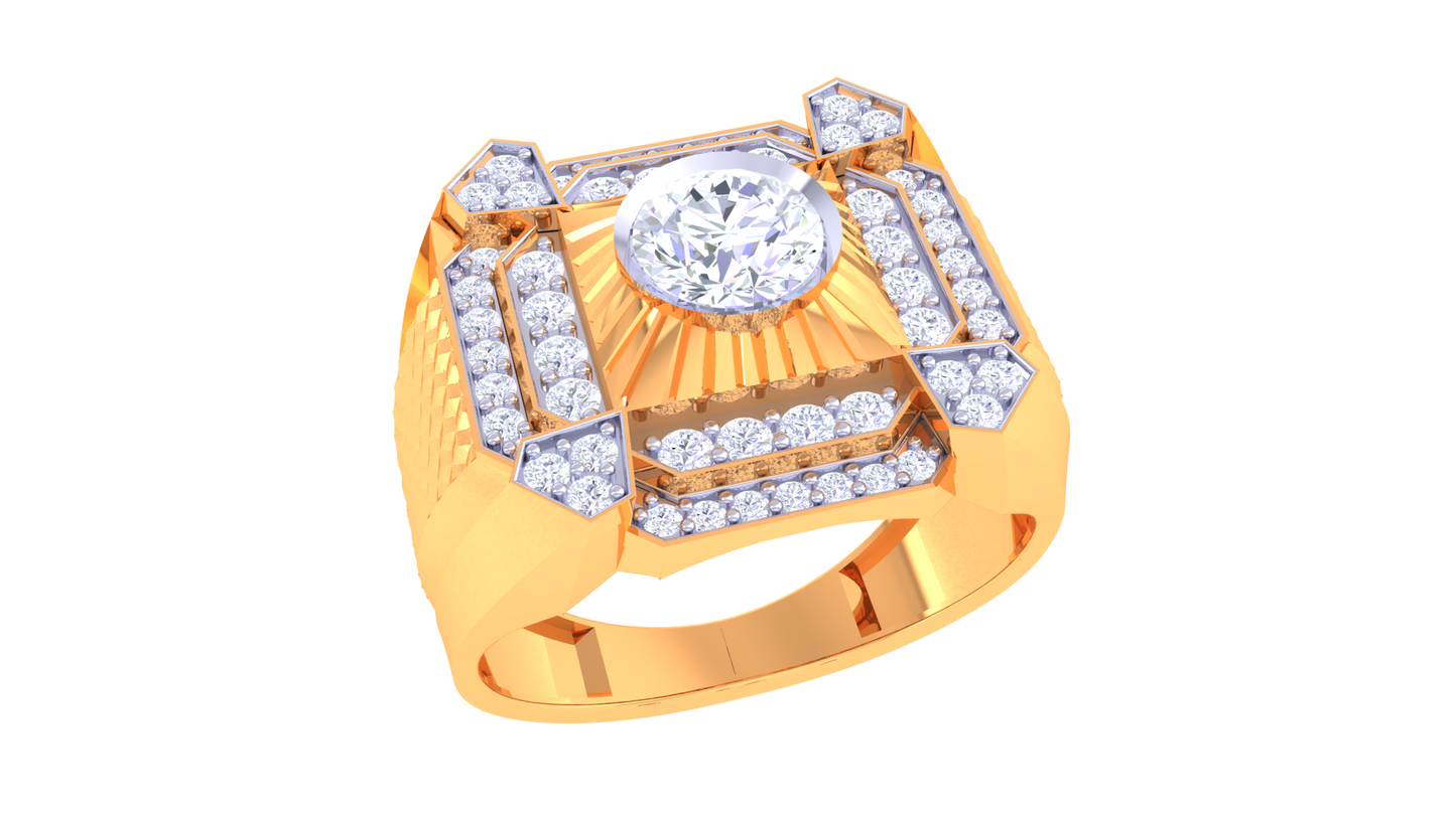 Lumiere Soleil Magistral Yellow Gold Ring – 1.31 Ct Diamond