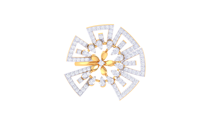 Eclat Radiant Bloom Ring In Gold  – 0.88 Ct Brilliant Round Diamonds