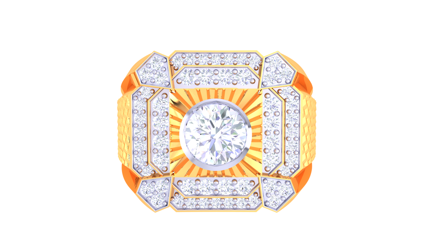 Lumiere Soleil Magistral Yellow Gold Ring – 1.31 Ct Diamond