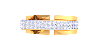 Iconique Ligne Pure – 0.38 Ct Round Diamond Gold Ring