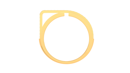 Iconique Ligne Pure – 0.38 Ct Round Diamond Gold Ring