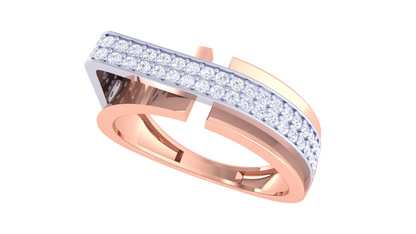Iconique Ligne Pure – 0.38 Ct Round Diamond Gold Ring