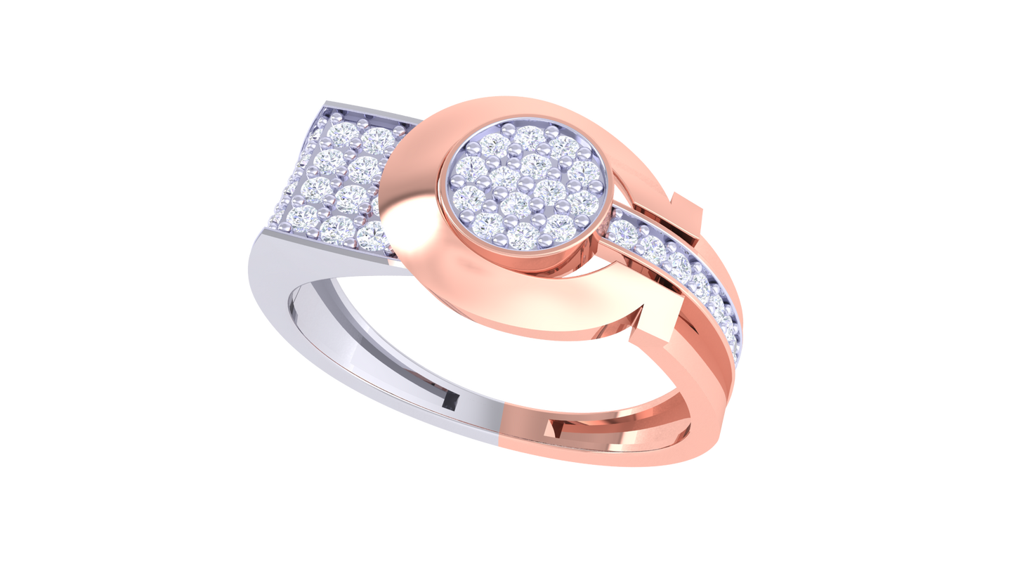 Éclat Dimension Enclos Rose Gold Ring – 0.57 Ct Diamonds