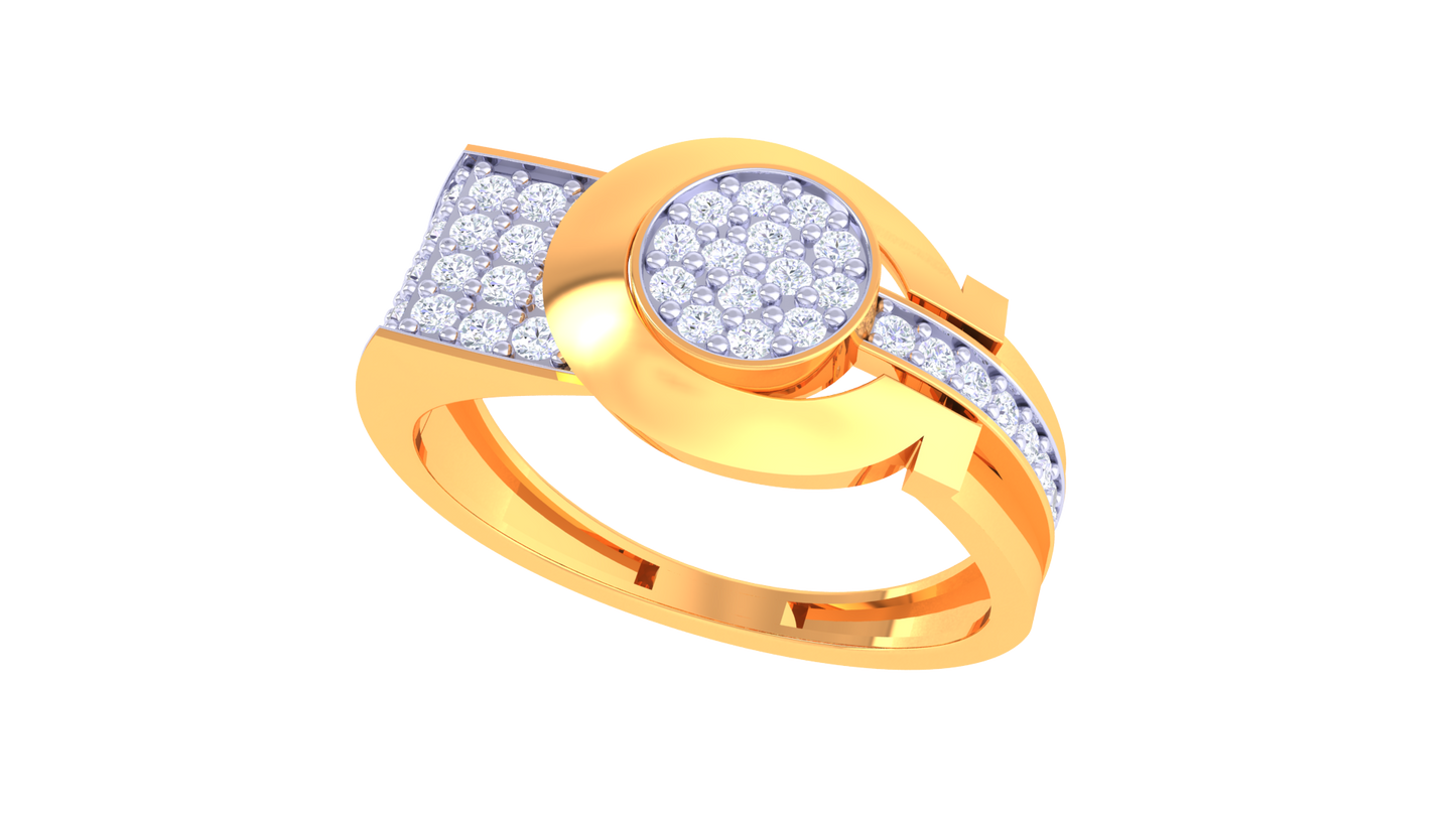 Éclat Dimension Enclos Rose Gold Ring – 0.57 Ct Diamonds