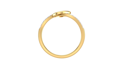 Lumiere Orbit Loop Ring – 0.17 Ct Round Diamonds In Gold