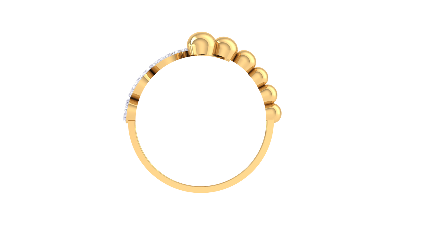 Lumiere Orbit Bloom Ring In Gold – 0.20 Ct Brilliant Cut Diamonds