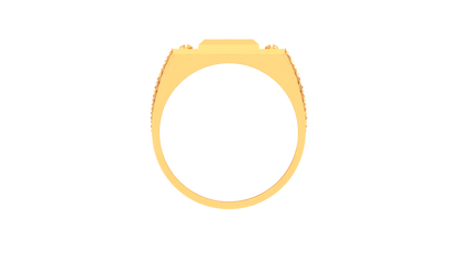 Éclat Imperial Moderne Grid Rose Gold Ring – 0.52ct Round Pave Diamonds