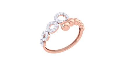 Lumiere Orbit Bloom Ring In Gold – 0.20 Ct Brilliant Cut Diamonds