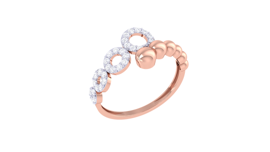 Lumiere Orbit Bloom Ring In Gold – 0.20 Ct Brilliant Cut Diamonds