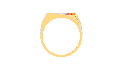 Éclat Éclipse Fusion Gold Ring – 0.49 Ct Radiant Pave Diamonds