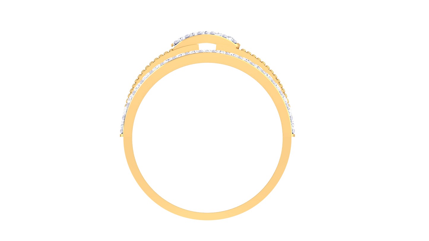 Lumiere Beaded Channel Rose Gold Ring – 0.24 Ct Dazzling Round Diamonds