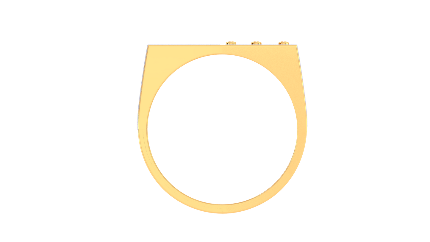 Iconique Épure Trilogie – 0.3 Ct Pave Round Diamond Gold Ring