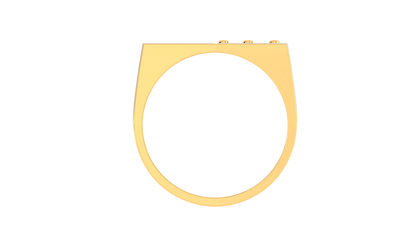 Iconique Épure Trilogie – 0.3 Ct Pave Round Diamond Gold Ring