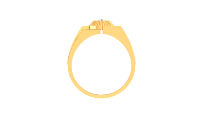 Éclat Prisme Solaire Gold Ring – 0.8 Ct Radiant Round Diamonds