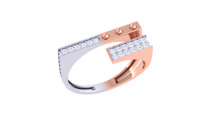 Iconique Épure Trilogie – 0.3 Ct Pave Round Diamond Gold Ring