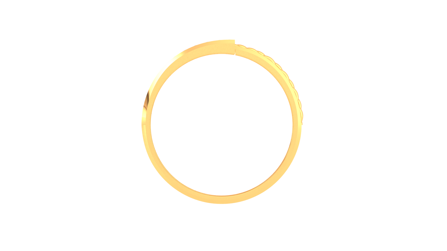 Lumière Pavé Contour Gold Ring – 0.42 Ct Micro Set Diamonds