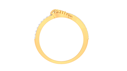 Lumière Soleil Signature – 0.38 Ct Radiant Round Diamond Gold Ring