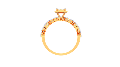 Eclat Marquise Eclipse Gold Ring – 0.37 Ct Square Diamonds