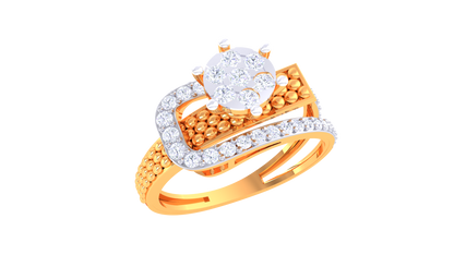 Lumiere Radiance Fusion Gold Ring – 0.42 Ct Round Diamonds