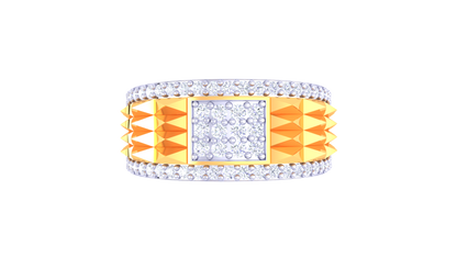 Lumière Pavé Premier Gold Ring – 0.56 Ct Sparkling Diamonds