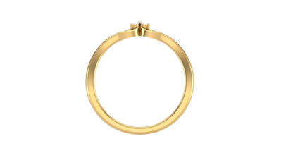 Lumiere Trinity Petal Ring - 0.05 Ct Sparkling Diamond In Gold