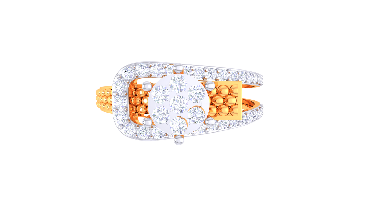Lumiere Radiance Fusion Gold Ring – 0.42 Ct Round Diamonds