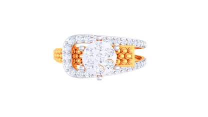 Lumiere Radiance Fusion Gold Ring – 0.42 Ct Round Diamonds
