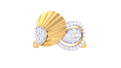 Lumiere Halo Radiant Harmony Rose Gold Ring - 0.29 Ct Round Diamond Clusters