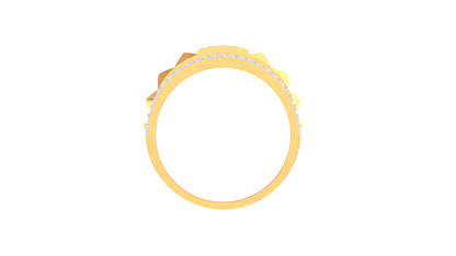 Lumière Pavé Premier Gold Ring – 0.56 Ct Sparkling Diamonds