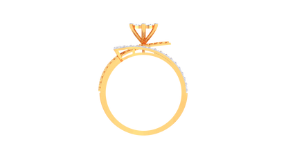 Lumiere Radiance Fusion Gold Ring – 0.42 Ct Round Diamonds