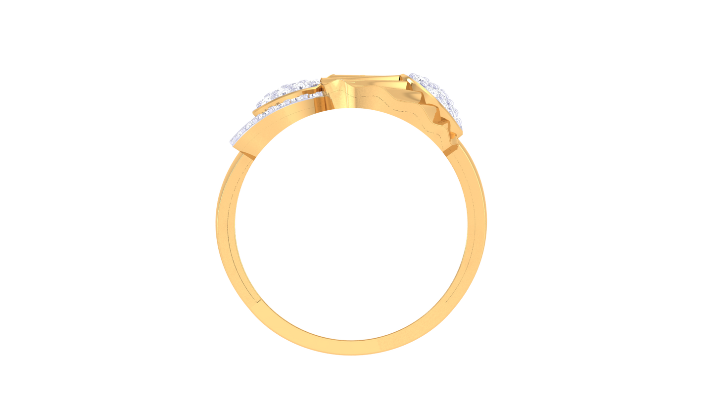 Lumiere Halo Radiant Harmony Rose Gold Ring - 0.29 Ct Round Diamond Clusters