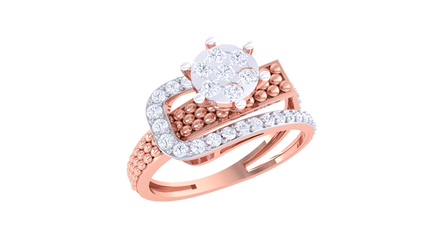 Lumiere Radiance Fusion Gold Ring – 0.42 Ct Round Diamonds