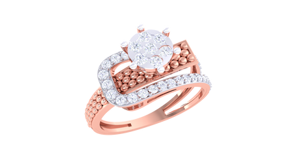 Lumiere Radiance Fusion Gold Ring – 0.42 Ct Round Diamonds