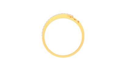 Lumière Pavé Illusion Gold Ring – 0.52 Ct Stunning Diamond