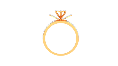 Lumière Rayonnement Moderne Gold Ring  – 0.89ct Bold Round Diamonds