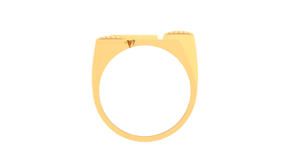 Éclat Forme Décalée – 0.59 Ct Round Diamond Gold Ring