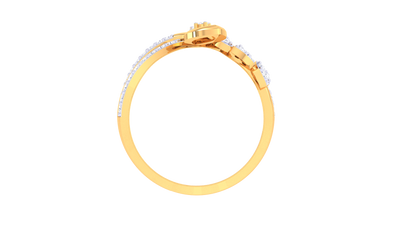Iconique Botanical Grace Designer Gold Ring – 0.33 Ct Diamonds
