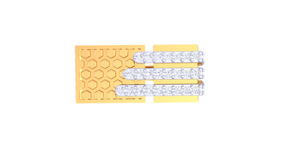 Éclat Hexaline Moderne – 0.6 Ct Round Diamond Gold Ring