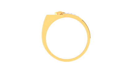 Lumière Signature Clasp Gold Ring – 0.67 Ct Dazzling Diamond