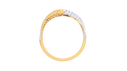 Eclat Interlinked Elegance Gold Ring - 0.36 Ct Brilliant Diamonds