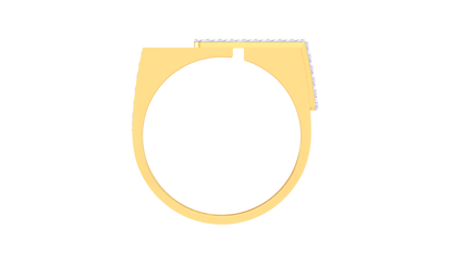 Éclat Hexaline Moderne – 0.6 Ct Round Diamond Gold Ring