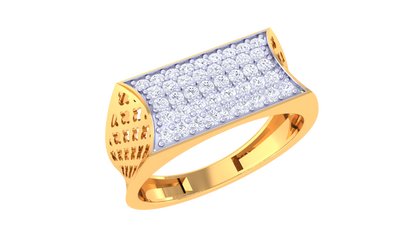 Lumière Rayonnement Rectiligne – 0.35 Ct Round Diamond Gold Ring